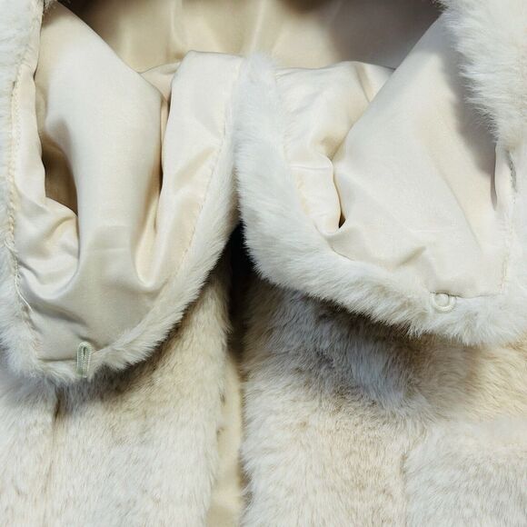 Girls Zara Faux Fur Cream Layering Trendy Warm Vest Pockets SZ 13/14 Year NEW - Picture 6 of 12